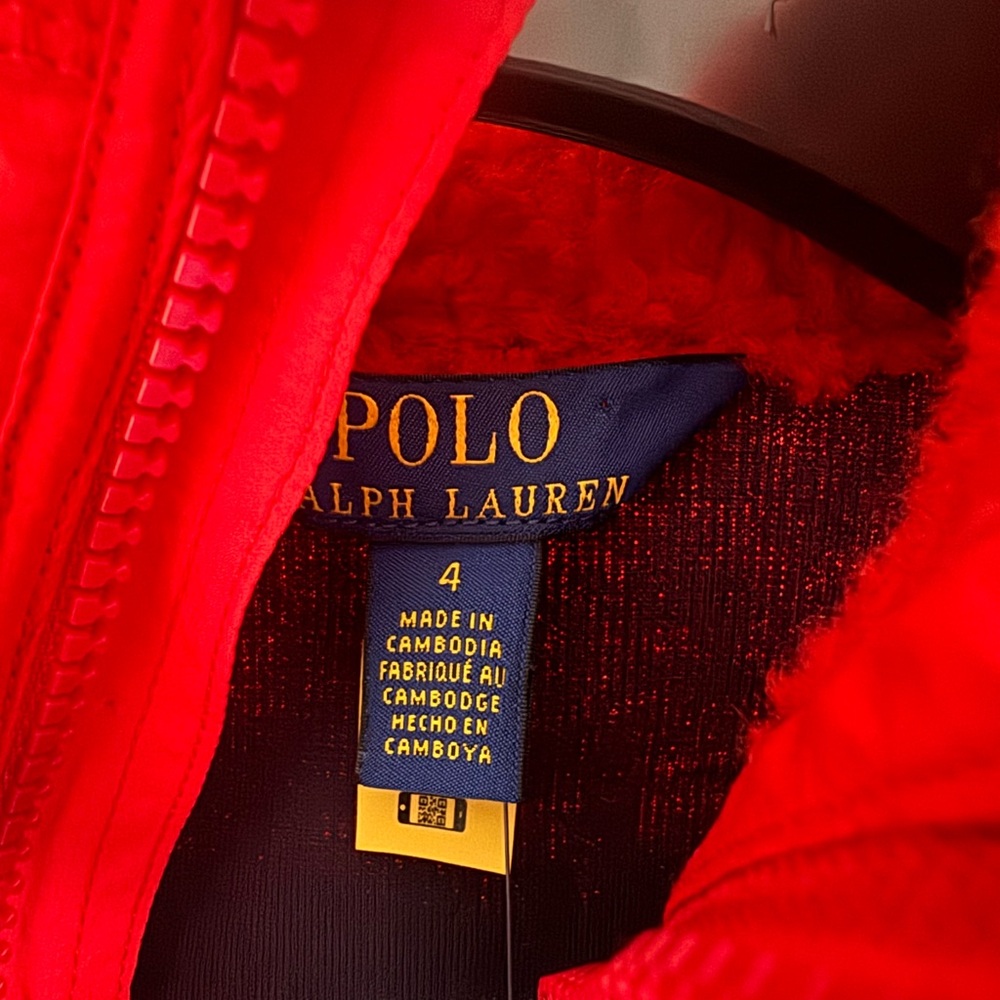 Polo by Ralph Lauren Kids Red and Black Knit Pattern Jacket - Picture 3 of 4